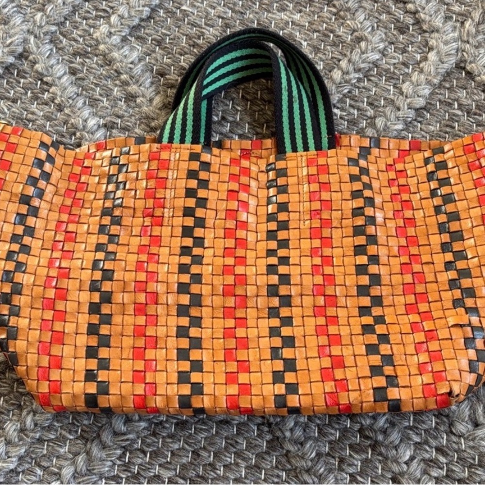 Clare V Woven Leather Bateau Tote Bag - Picture 3 of 6